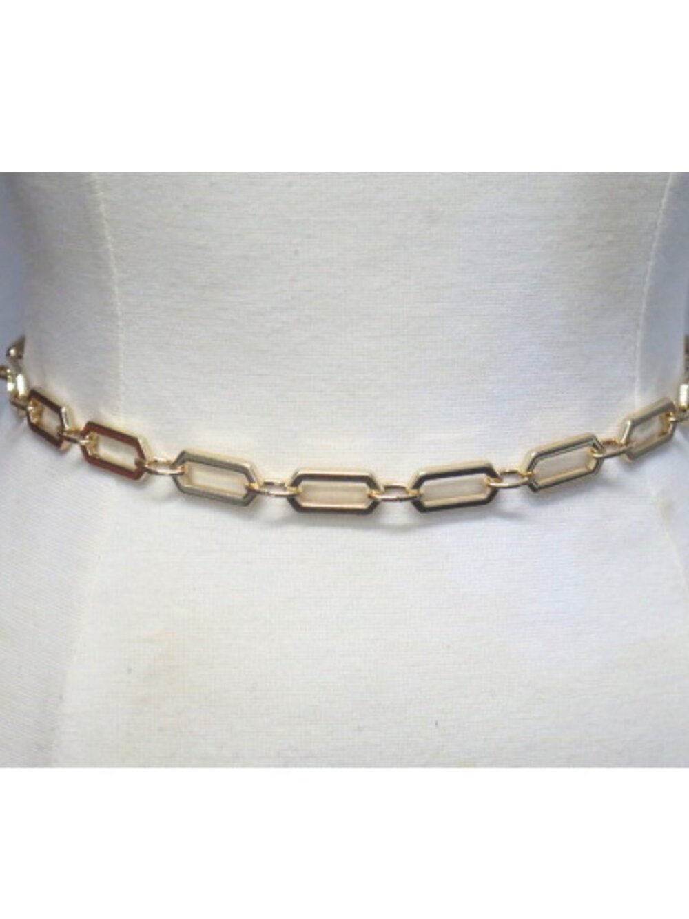 DKNY Women’s Gold Tone Chain Belt Adjustable Statement Waist Belt